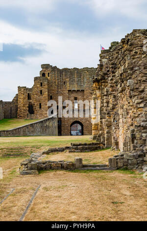 Tynemouth Castle und Priorat Stockfoto