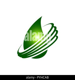 Wassertropfen Logo Design vector Template. Stock Vektor