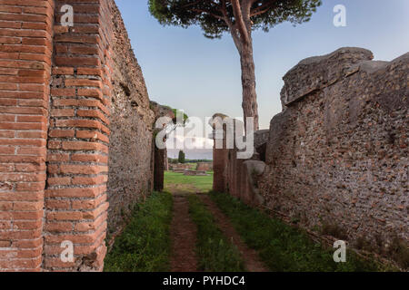 Die archäologischen Ausgrabungen von Ostia Antica, Rom Italien Stockfoto