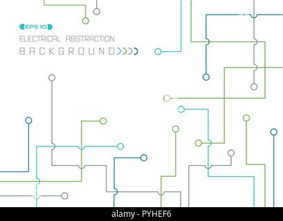 Zusammenfassung von bunten elektrischen Leitungen Muster Hintergrund, Vector EPS 10. Stock Vektor