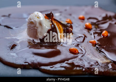Eis Textur: Schokolade. Stockfoto