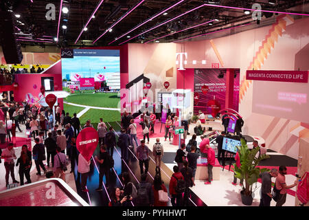 Berlin, Deutschland - der Deutschen Telekom AG Stand auf der IFA 2018. Stockfoto