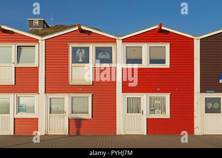 Hummerbuden (Hummer Hütten), Helgoland, Schleswig-Holstein, Deutschland Stockfoto