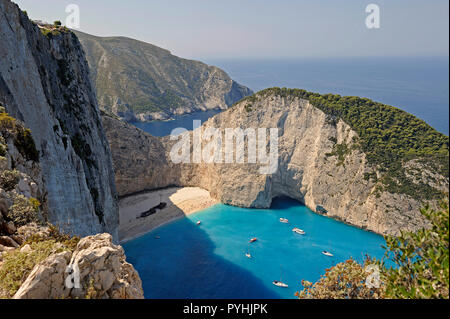 Griechenland, Zakynthos - Shipwreck Beach Stockfoto