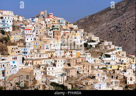 Griechenland, Karpathos Bergdorf Olympos Stockfoto