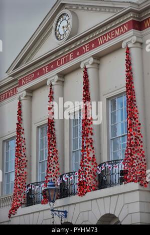 Poppy Gedenken Ripon North Yorkshire England Großbritannien Stockfoto