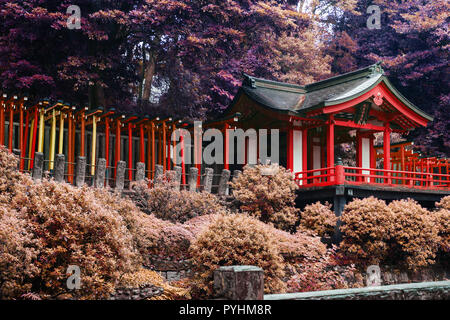 Teil eines Tempels in Tokio, Japan. Stockfoto