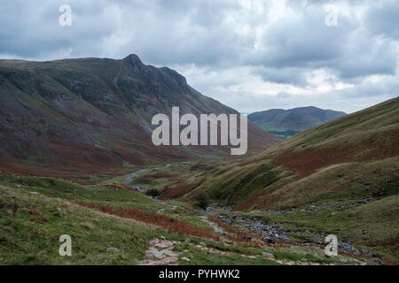 Eine Wanderung von Langdale zu Scafell Pike Stockfoto