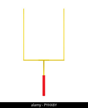 American Football Ziel Post isoliert Stockfoto