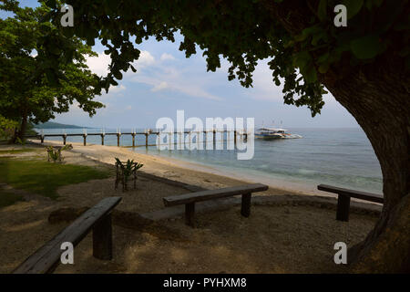 Bootstransfer zu Sumilon Island Cebu Philippinen, Island Beach Resort First class Luxus Stockfoto