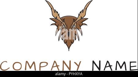 Eule Color Vector Logo Image Stock Vektor