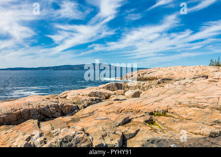 Schoodic Peninsula am Atlantischen Ozean in Acadia National Park an der Küste von Maine in den Vereinigten Staaten Stockfoto