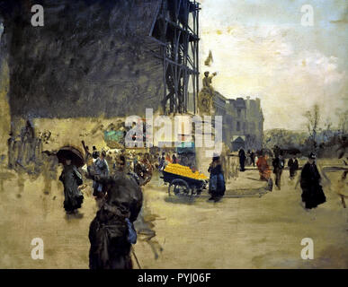 Giuseppe De Nittis (1846-1884) Place des Pyramides 1876, Italien, Italienisch. Stockfoto