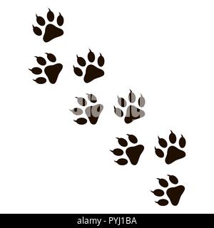 Paw zeichen Symbol. Hund Haustier Schritte Stock Vektor