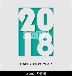 Frohes neues Jahr 2018 vector Hintergrund. Vektor Design Broschüre Vorlage. Stock Vektor