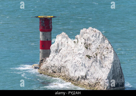 Die nadeln Leuchtturm auf der Isle of Wight in England Großbritannien Stockfoto