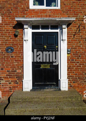 Georgische Black house Haustür in Bawtry South Yorkshire, England Stockfoto