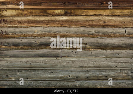 Alte und verwitterte Holz Wand Hintergrund oder Textur Stockfoto