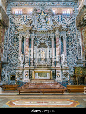 Kapelle von Santa Caterina d'Alessandria in der Kirche Santa Caterina in Palermo. Sizilien, Süditalien. Stockfoto