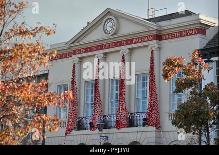 Poppy Gedenken Ripon North Yorkshire England Großbritannien Stockfoto