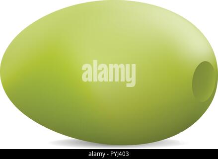 Grüne Oliven Symbol, realistischen Stil Stock Vektor