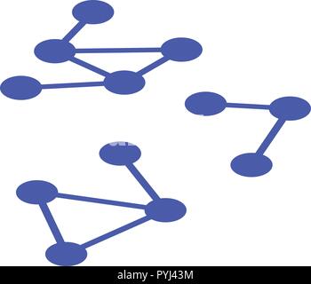 Molekül Beispiel Symbol, isometrische Stil Stock Vektor
