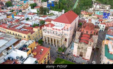 Das historische Theater, Gunajuato Juarez, Mexiko Stockfoto