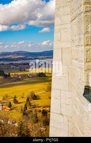 Landsqape Blick von Schloss Neuschwanstein Stockfoto