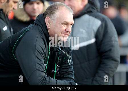 Dean Richards, Newcastle Falcons Direktor von Rugby in der Premiership Rugby Cup Match am Kingston Park, Newcastle. Stockfoto