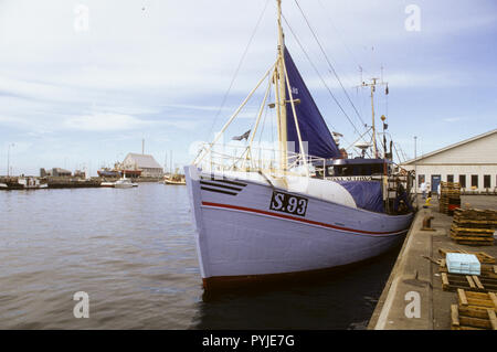 Fischerboot im Hafen von Skagen Stockfoto