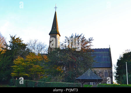 St. Maria Kirche, Ide Hill Village, Kent, England. Obwohl auf weniger als 250 Meter über dem Meeresspiegel, dieser ist Kent's höchste Kirche. 1865 gebaut. Stockfoto