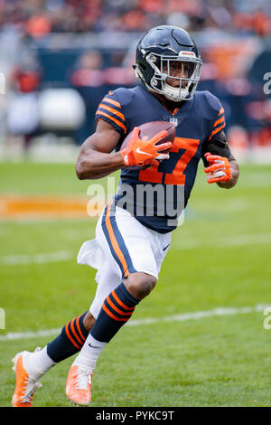 Chicago, Illinois, USA. 28 Okt, 2018. - Bären #17 Anthony Miller in Aktion während der NFL Spiel zwischen den New York Jets und Chicago Bears im Soldier Field in Chicago, IL. Fotograf: Mike Wulf Credit: Csm/Alamy leben Nachrichten Stockfoto