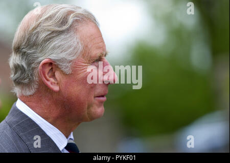 Langenburg, Deutschland. 27 Mai, 2013. Die Erbin der englische Thronfolger, Prinz Charles, ist abgebildet in Langenburg, Deutschland, 27. Mai 2013. Prinz Charles besuchte Baden-Wuerttemberg um ein Symposium über regionale Nahrungsmittelproduktion zu besuchen. Credit: DANIEL BOCKWOLDT | Verwendung weltweit/dpa/Alamy leben Nachrichten Stockfoto