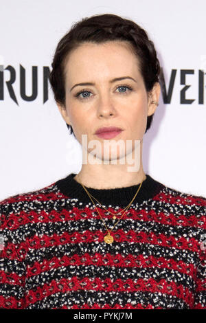 Berlin, Deutsch. 29 Okt, 2018. Claire Foy die Teilnahme an "das Mädchen in das Spinnennetz" Fotoshooting im Grand Hyatt Hotel am 29. Oktober 2018 in Berlin, Deutschland. Credit: Geisler-Fotopress GmbH/Alamy leben Nachrichten Stockfoto