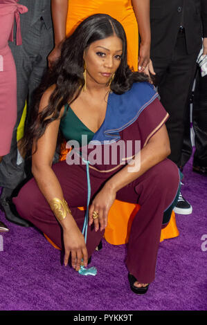 Tiffany Haddish besucht die Weltpremiere von "Nobody's Fool" an der AMC Lincoln Square in New York City am 28. Oktober 2018. Stockfoto