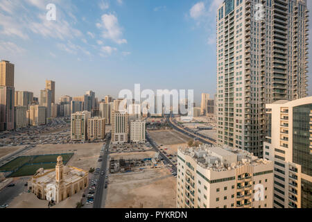 Al Nahda Bezirk von Sharjah, nahe der Grenze zu Dubai, Vereinigte Arabische Emirate Stockfoto