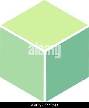Abstrakte isometrische Cube. Vektor icon. Element für Logo, Branding oder andere Design Stock Vektor