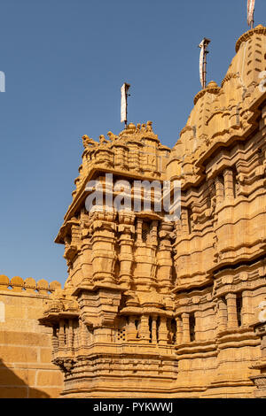 Jain Tempel in Jaisalmer Fort, Jaisalmer, Rajasthan, Indien Stockfoto