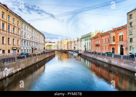 Ufer der Fluss Moyka in St. Petersburg, Russland Stockfoto