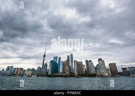 Panorama von Toronto, Blick von der Insel Stockfoto