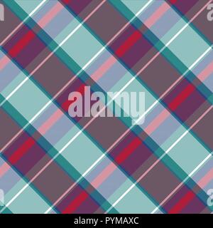 Abstrakte check Plaid asymmetrische nahtlose Muster. Vector Illustration. Stock Vektor