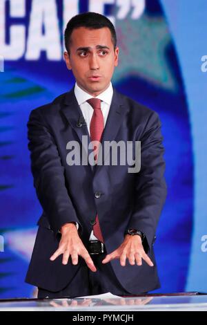 Der Führer der Movimento 5 Stelle, Luigi Di Maio bei der Talkshow "Porta a Porta", Rom, Italien, 17. Oktober 2018 Foto Remo Casilli/Sintesi/Alamy S Stockfoto