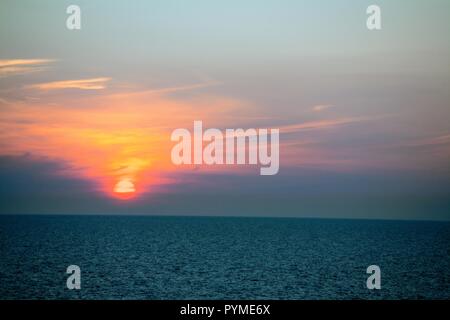 Sonnenuntergang über der Nordsee Stockfoto