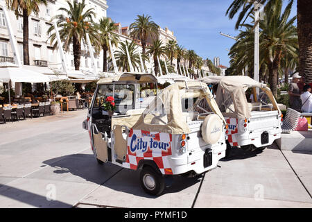 City Tour tuk tuks, Split, Kroatien, Sep 2018 Stockfoto