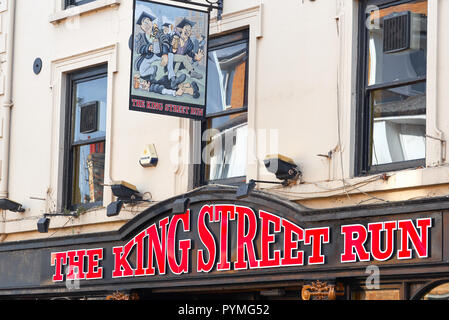 "King Street Run' Pub, in der Mitte der berühmten Halbjährlichen Pub Crawl, King Street, Cambridge, England. Stockfoto