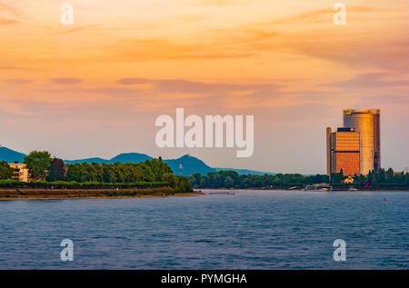 Bundesviertel Bundesregierung Bezirk Antenne Panoramablick in Bonn, Deutschland Stockfoto