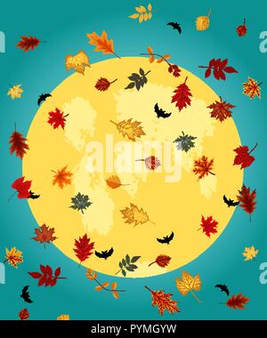 Halloween Party Hintergrund Vorlage. Vector Illustration Stock Vektor