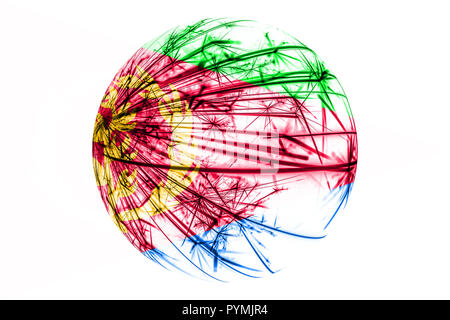 Abstrakte Eritrea Sekt Flagge, Christmas Ball Konzept auf weißem Hintergrund Stockfoto