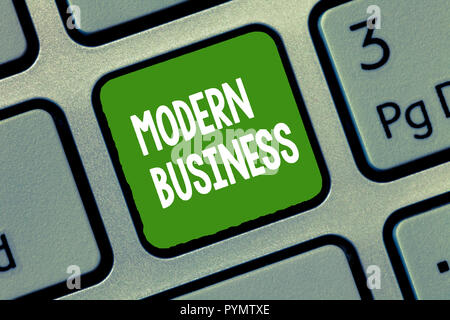 Handschrift text modernes Unternehmen. Konzept Bedeutung Einführung in die Philosophie von großen Unternehmen. Stockfoto