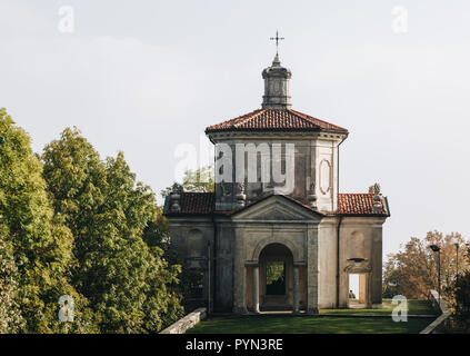 Okt 2018 Varese ITALIEN - Die letzte Kapelle auf dem Platz vor der Ankunft des heiligen Berges von Varese, Italien. Stockfoto